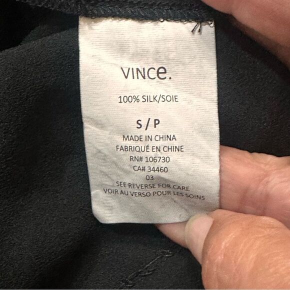 Vince Elegant Black 💯% Silk Dress SMALL - Picture 12 of 12